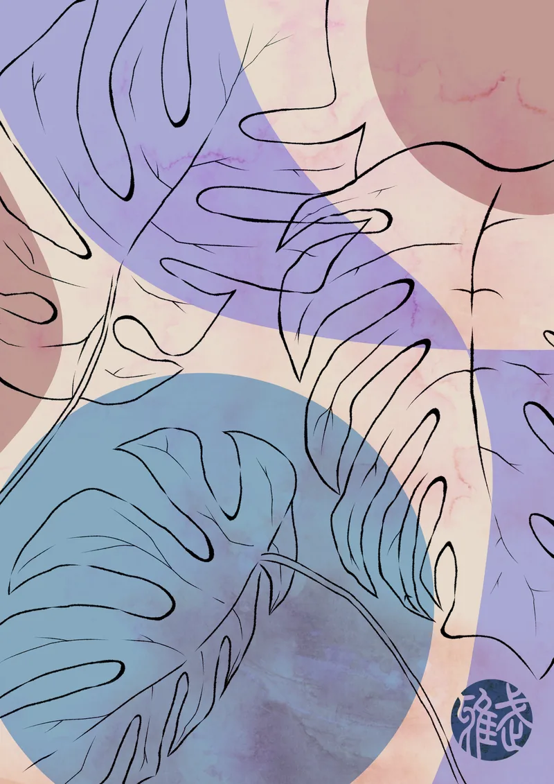Digital Artwork - Monstera 2